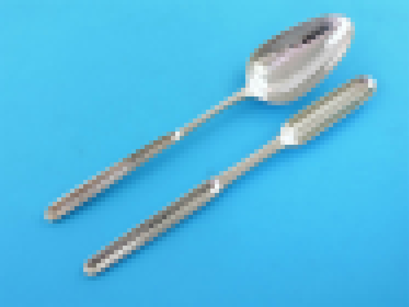 Silver marrow scoop and spoon