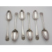Carrington Cartouche silver table spoons Hester Bateman 1777