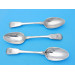 PAul Storr silver dessert spoons fiddle