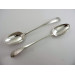 Pair Irish silver basting spoons by John Pittar