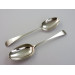 Pair Irish silver table spoons Dublin 1773