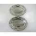 Pair Silver Meat Plates London 1842 by Garrards