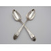 Pair bright cut star Irish silver table spoons Dublin 1798 John Power