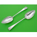 Pair silver Table Spoons York 1804 Hampston Prince and Cattles