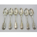 Paul Storr silver teaspoons 1813 fiddle and thread armorial