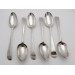 Set of Hester Bateman silver table spoons Old English 1782