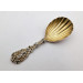 Silver gilt vine caddy spoon London 1874 by Lias v3